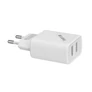 Kép 2/8 - S-Link Hálózati töltő - SL-EC50L (2db USB, 5V/3A, 12W, Gyorstöltés, Lightning, 100cm adat+töltőkábel, fehér)