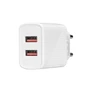 Kép 3/8 - S-Link Hálózati töltő - SL-EC50L (2db USB, 5V/3A, 12W, Gyorstöltés, Lightning, 100cm adat+töltőkábel, fehér)