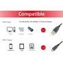 Kép 7/8 - Equip Átalakító Kábel - 128885 (USB-C2.0 to USB-A, apa/apa, fekete, 2m)