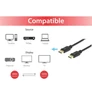 Kép 3/4 - Equip Kábel - 119255 (DisplayPort1.4 kábel, 8K/60Hz, apa/apa, fekete, 5m)