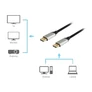 Kép 4/6 - Equip Kábel - 119261 (Premium, DisplayPort1.4 kábel, 8K/60Hz, apa/apa, fekete, 1m)