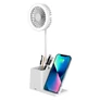 Kép 1/5 - S-Link Asztali Ventilátor - SL-M9055 (Wireless charge 10W, fehér)