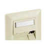 Kép 2/3 - Equip Keystone Fali aljzat - 760304 (3 port, Cat6, UTP, fehér)