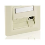 Kép 3/3 - Equip Keystone Fali aljzat - 760304 (3 port, Cat6, UTP, fehér)