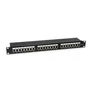 Kép 1/6 - Equip Patch panel - 326425 (24 port, Cat6, 1U, árnyékolt, fekete)