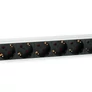 Kép 3/6 - Equip Hálózati Elosztó - 333292 (Schuko, 9 Schuko, Rack 1U, 1,8m kábel, aluminium, fekete)