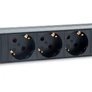 Kép 2/5 - Equip Hálózati Elosztó - 333299 (Schuko, 3 Schuko, Rack 10", 1,8m kábel, fekete)