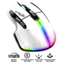 Kép 2/10 - Spirit of Gamer Egér - PRO-M5 Arctic (Optikai, 12800DPI, 1000Hz, 8 gomb, harisnyázott kábel, fehér)