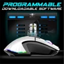 Kép 8/10 - Spirit of Gamer Egér - PRO-M5 Arctic (Optikai, 12800DPI, 1000Hz, 8 gomb, harisnyázott kábel, fehér)