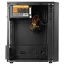 Kép 4/6 - Everest Számítógépház - SABER RGB Peak 250W (fekete; Micro ATX / MINI-ITX, 250W táp, 2xUSB2.0 )