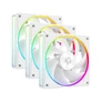 Kép 1/8 - ID-Cooling Cooler 12cm - AF-127-ARGB-W TRIO (29,9dB, max. 132,52 m3/h, 4pin, PWM, 3 x12cm, ARGB LED, fehér)