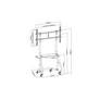 Kép 7/9 - Equip TV állvány - 650609 (60"-105" álló, gurulós, Max.:100kg, fekete)