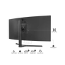 Kép 7/10 - Spirit of Gamer Monitor 34" - EPIC 34" (VA, 21:9, 3440x1440, 1ms, 165 Hz, 400 cd/m2, 4000:1, HDMI/DP/3,5 mm Jack)