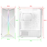 Kép 9/9 - Spirit of Gamer Számítógépház - CLONE 3 White (fekete, ablakos, 2x12cm ventilátor, alsó táp,  ATX, 1xUSB3.0, 2xUSB2.0)