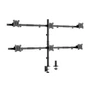 Kép 1/9 - Equip Monitor Asztali konzol - 650160 (13"-27", 6 monitor, dönthető, forgatható, állítható magasság Max.: 3x7kg, fekete)