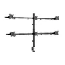 Kép 2/9 - Equip Monitor Asztali konzol - 650160 (13"-27", 6 monitor, dönthető, forgatható, állítható magasság Max.: 3x7kg, fekete)