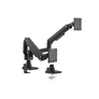 Kép 1/9 - Equip Monitor Asztali konzol - 650182 (17"-35", 2 monitor, dönthető, forgatható, Max.: 2x20kg, fekete)