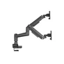 Kép 2/9 - Equip Monitor Asztali konzol - 650182 (17"-35", 2 monitor, dönthető, forgatható, Max.: 2x20kg, fekete)