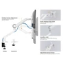 Kép 3/9 - Equip Monitor Asztali konzol - 650185 (17"-35", 1 monitor, dönthető, forgatható, Max.: 10,5kg, fehér)