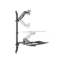 Kép 3/10 - Equip Munkaállomás fali konzol - 650170 (17"-32", 1 monitor, dönthető, forgatható, Max.: 8kg, fekete)