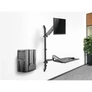 Kép 9/10 - Equip Munkaállomás fali konzol - 650170 (17"-32", 1 monitor, dönthető, forgatható, Max.: 8kg, fekete)