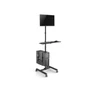 Kép 2/10 - Equip Munkaállomás állvány - 650171 (17"-32", 1 monitor, dönthető, forgatható, gurulós, Max.: 8kg, fekete)