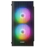 Kép 2/6 - Everest Számítógépház - MINION Mesh PEAK 300W (fekete; 2x12cm LED venti, Micro ATX / MINI-ITX, 300W táp)