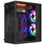 Kép 3/6 - Everest Számítógépház - MINION Mesh PEAK 300W (fekete; 2x12cm LED venti, Micro ATX / MINI-ITX, 300W táp)