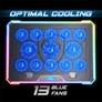 Kép 3/9 - Spirit of Gamer Notebook Hűtőpad 17"-ig - AIRBLADE 1300 RGB (25,8dB; max. 169 m3/h; 10x6cm+3x8cm, RGB LED, 2xUSB2.0)
