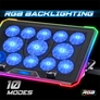 Kép 4/9 - Spirit of Gamer Notebook Hűtőpad 17"-ig - AIRBLADE 1300 RGB (25,8dB; max. 169 m3/h; 10x6cm+3x8cm, RGB LED, 2xUSB2.0)