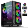 Kép 3/10 - Spirit of Gamer Számítógépház - Rogue VII RGB (fekete, ablakos, 6x12cm ventilátor, alsó táp,  ATX, 1xUSB3.0, 2xUSB2.0)