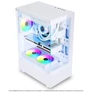 Kép 3/9 - Spirit of Gamer Számítógépház - SPECTRA Arctic (fehér, ablakos, 3x12cm ventilátor, alsó táp,  ATX, 1xUSB3.0, 2xUSB2.0)