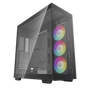 Kép 1/10 - DeepCool Számítógépház - CH780 (fekete, ablakos, 3x140mm A-RGB ventilllátor, E-ATX, 4xUSB3.0)