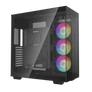 Kép 3/10 - DeepCool Számítógépház - CH780 (fekete, ablakos, 3x140mm A-RGB ventilllátor, E-ATX, 4xUSB3.0)