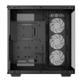 Kép 9/10 - DeepCool Számítógépház - CH780 (fekete, ablakos, 3x140mm A-RGB ventilllátor, E-ATX, 4xUSB3.0)