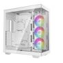 Kép 2/10 - DeepCool Számítógépház - CH780 WH (fehér, ablakos, 3x140mm A-RGB ventilllátor, E-ATX, 4xUSB3.0)