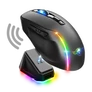 Kép 1/10 - Spirit of Gamer Egér Vezeték nélküli  - ELITE-M50 Black (Optikai, 8000DPI, 1000Hz, 6 programozható gomb, RGB, fekete)