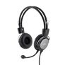 Kép 2/3 - Bluestork Fejhallgató - MC201 Office Headset (mikrofon; hangerő szabályzó, 3,5 Jack, fekete)