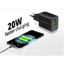 Kép 7/9 - Conceptronic telefon töltő adapter - ALTHEA15B (USB-C+USB-A, 20W, fekete)
