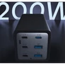 Kép 5/10 - Conceptronic telefon töltő adapter - OZUL06BE (4x USB-C+2x USB-A, 200W, fekete)