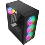 Kép 6/7 - Rampage Számítógépház - PLAID V1 (fekete; üveg; ATX; alsó táp; 4x120mm RGB, 1xUSB3.0 + 2xUSB2.0)