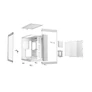 Kép 4/9 - Be Quiet! Számítógépház - LIGHT BASE 600 DX White (ATX, edzett üveg oldallap, fehér)