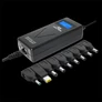 Kép 1/4 - Advance Notebook töltő - Universal Charger for Laptops (90W, 9 csatlakozó, automata feszültség érzékelés, LCD, fekete)