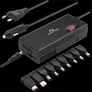 Kép 1/4 - Advance Notebook töltő - Universal Charger for Laptops (90W, 9 csatlakozó, automata feszültség érzékelés, LCD, fekete)