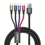 Kép 1/4 - Baseus Fast 4 az 1-ben USB-kábel 2xUSB-C / Lightning / Micro 3,5A 1,2 m (fekete)