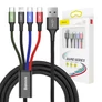 Kép 4/4 - Baseus Fast 4 az 1-ben USB-kábel 2xUSB-C / Lightning / Micro 3,5A 1,2 m (fekete)