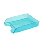 Kép 2/2 - Irattálca műanyag 550 extra széles 345x270x67mm, Bluering®, áttetsző kék
