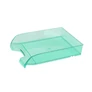 Kép 2/2 - Irattálca műanyag 550 extra széles 345x270x67mm, Bluering®, áttetsző zöld