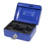 Kép 1/3 - Pénzkazetta fém 125x55x95 mm kicsi Bluering® kék