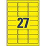 Kép 3/6 - Etikett címke, 63,5 x29,6mm, időjárásálló poliészter, 27 címke/ív, 20 ív/doboz, Avery sárga